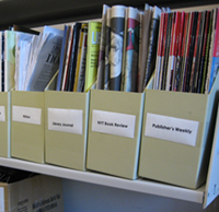 Boxes of journals